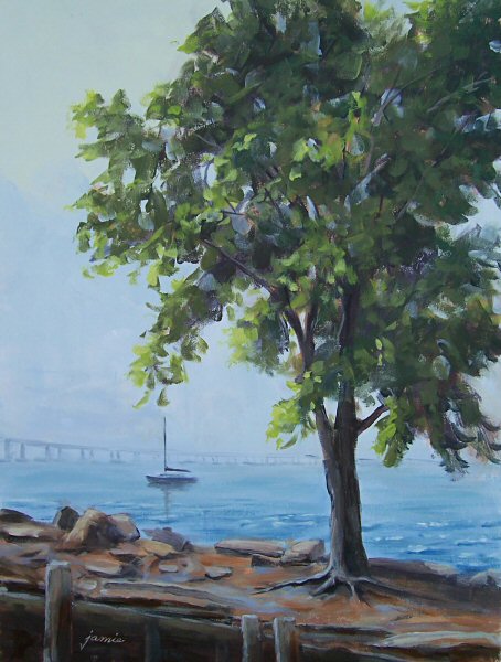 Early Morning in Nyack on the Hudson River -- Jamie Williams Grossman